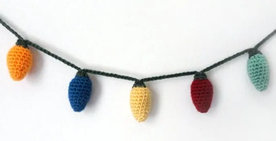 Christmas Light Garland PDF Crochet Pattern by rachelscrochet