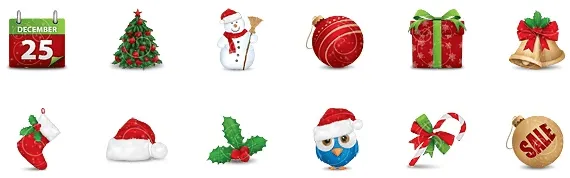Christmas Magic, un paquete de iconos con motivos navideños gratis ...
