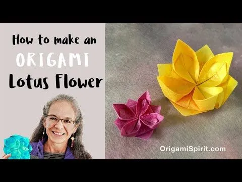 Christmas Origami Lotus -- Flor de Loto o Nenúfar - YouTube