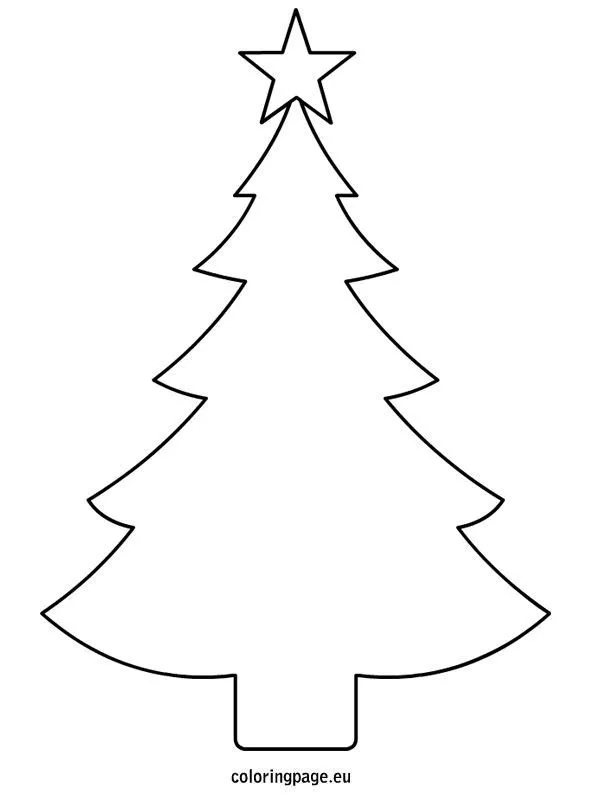 Christmas tree template printable | Coloring Page | Christmas tree coloring  page, Christmas tree template, Christmas tree printable