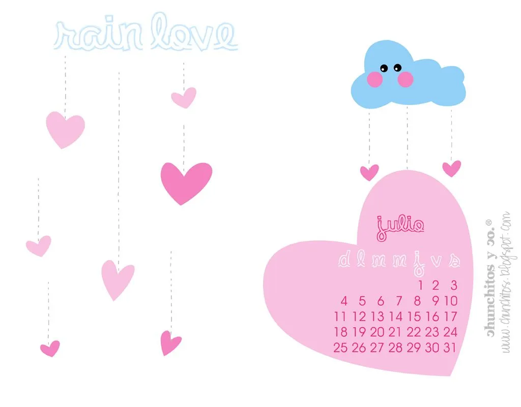 Chunchitos & Co.: Calendario de Julio de wallpaper!