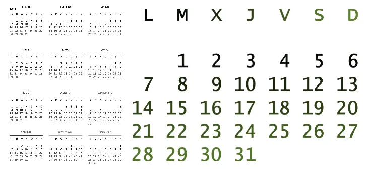 Cibermitaños: Calendarios 2013 para imprimir