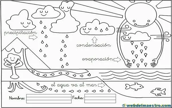 ciclo del agua para niños de 4 años Archives - Web del maestro