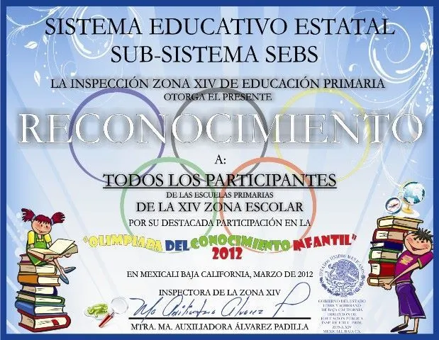 Ciclo Escolar 2011 - 2012 - Inspección Zona XIV SEBS B.C.