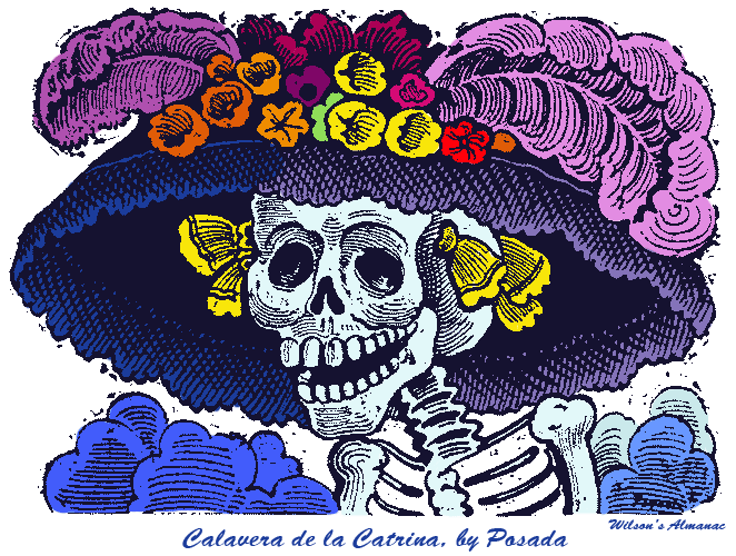 Ciclo Escolar: El Dia de Muertos - Dibujos para Colorear.