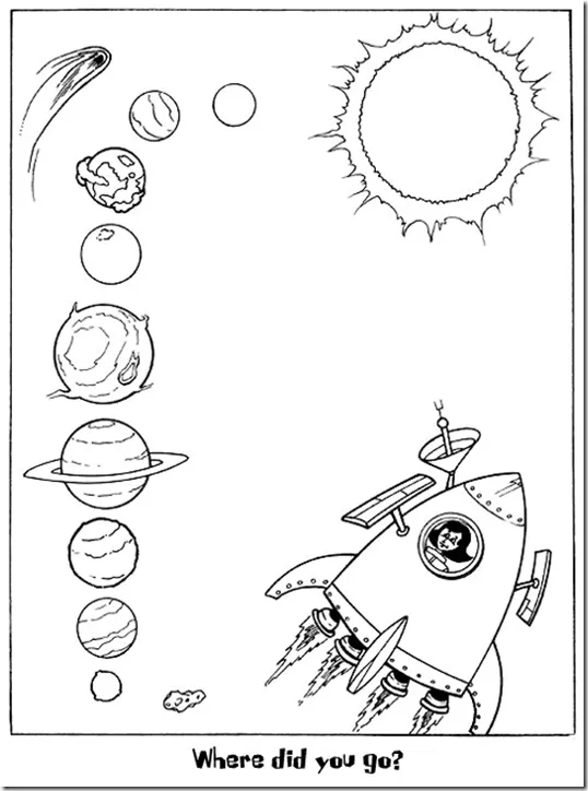 Ciclo Escolar: El Sistema Solar - Dibujos para colorear.