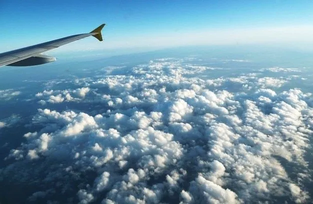 cielo del atardecer nube nubes ala avión | Descargar Fotos gratis