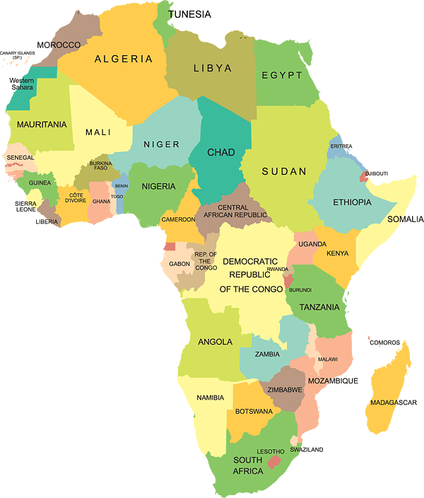 África: División Política - Ciencia Geográfica