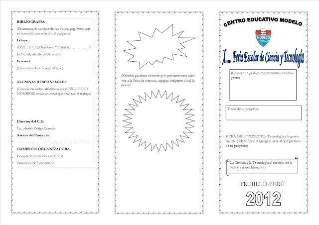 CIENCIA TECNOLOGÍA Y AMBIENTE: TRÍPTICO PARA FERIA DE CIENCIAS ... CIENCIA TECNOLOGÍA Y AMBIENTE: TRÍPTICO PARA FERIA DE CIENCIAS ...