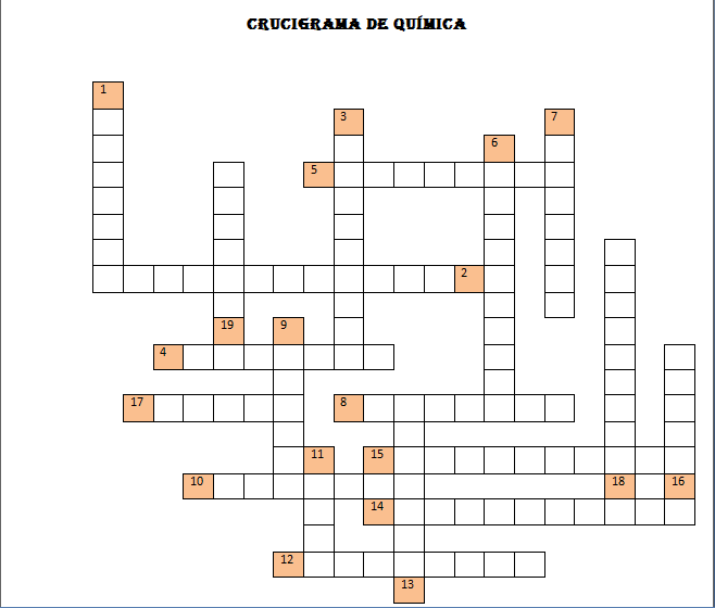 CIENCIAS NATURALES "QUIMICA - FISICA - BIOLOGIA": CRUCIGRAMA QUIMICA CIENCIAS NATURALES "QUIMICA - FISICA - BIOLOGIA": CRUCIGRAMA QUIMICA
