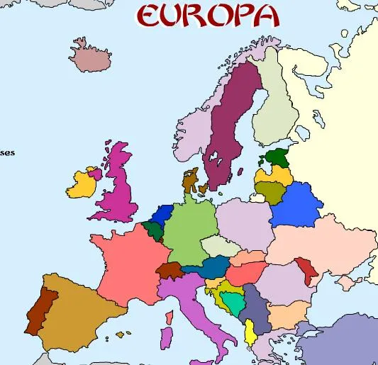 Croquis del mapa de europa - Imagui