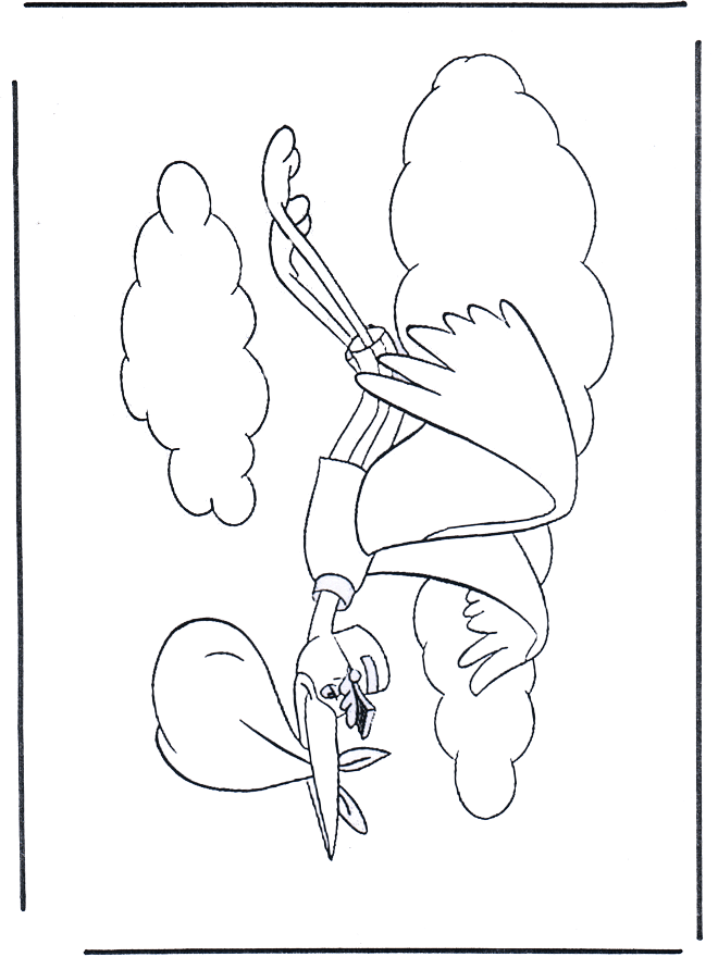 Dibujos.org / Temas / Nacimiento / Dumbo y la cigüeña