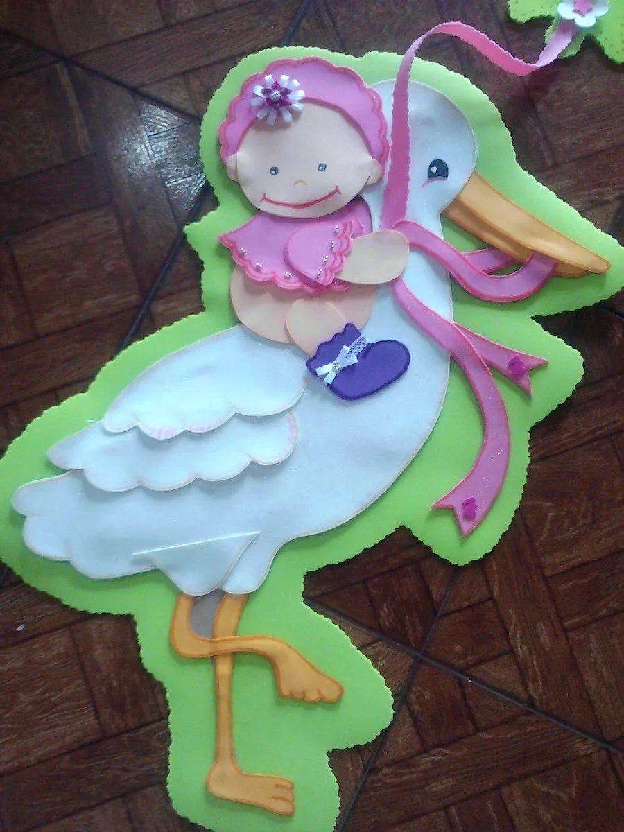 Cigueña Figura Para Baby Shower Nacimiento Baby Niña Niño - BsF ... Cigueña Figura Para Baby Shower Nacimiento Baby Niña Niño - BsF ...
