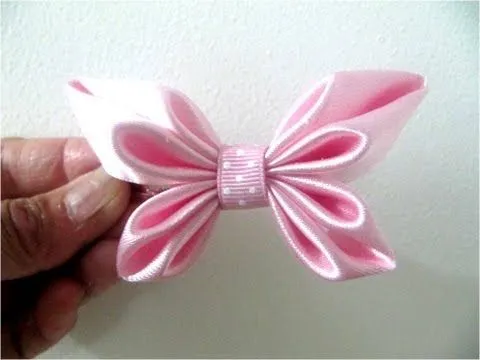 Moños para el cabello en cintas diseño mariposa - YouTube