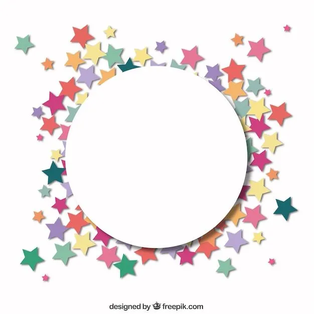 Círculo con un marco de estrellas | Descargar Vectores gratis