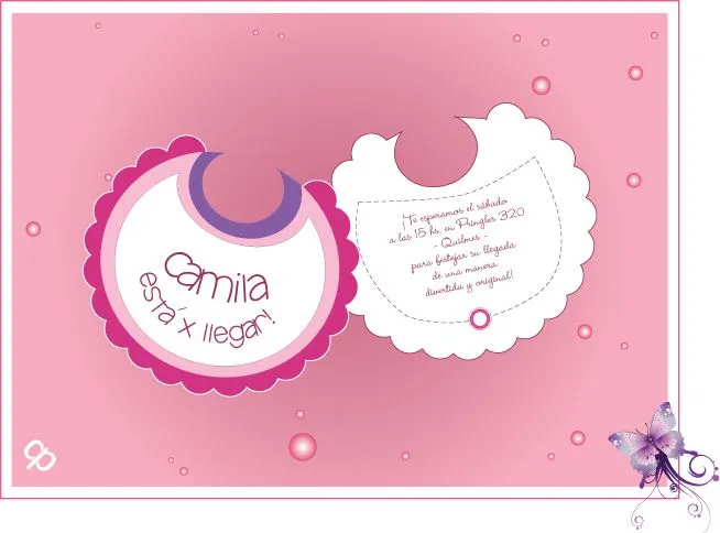 CIRUELA Tarjeteria y Cotillon personalizados: Tarjetas Baby Shower
