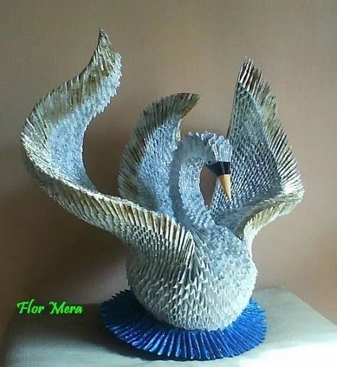 Cisne en Origami 3D | Origami 3D | Pinterest | Origami
