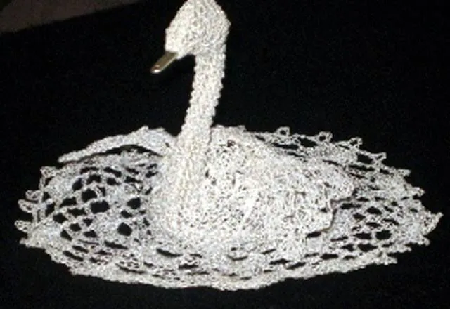 Cisne tejido a crochet | Adornos para el hogar | Pinterest