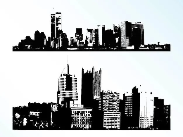 Ciudades edificios rascacielos vector banners | Descargar Vectores ...