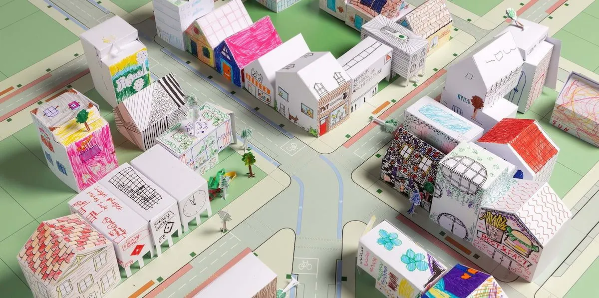 Ciudades de papel y rascacielos recortables para niños, una iniciativa del  estudio Foster + Partners