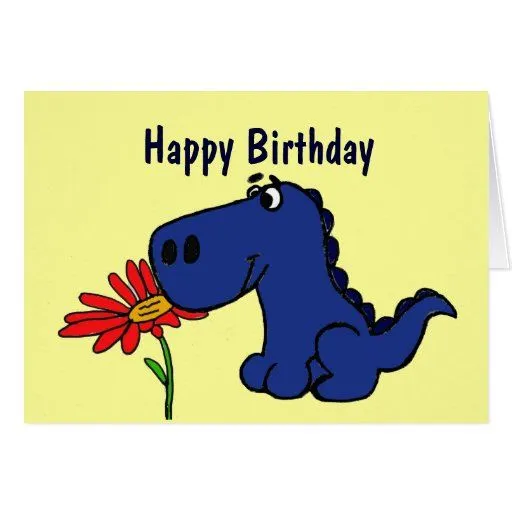 CK tarjeta de cumpleaños linda del dinosaurio | Zazzle