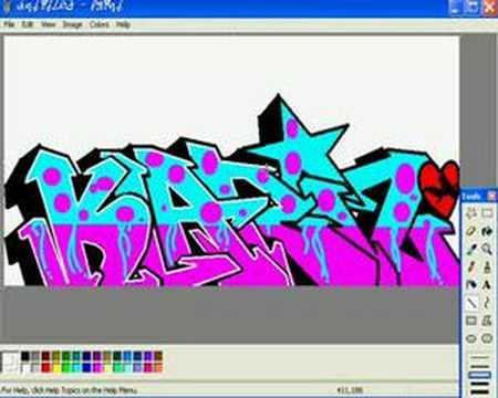 clariza MSpaint Graffiti - YouTube