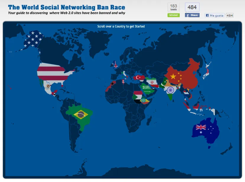Clases de Periodismo | Mapa interactivo del bloqueo a páginas web