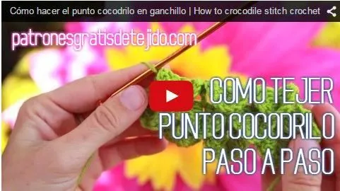 Clases de tejido crochet gratis online: punto cocodrilo | macarena ...