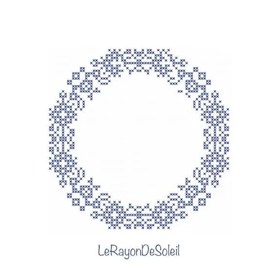 Clásico patrón punto de cruz Navidad corona por LeRayonDeSoleil