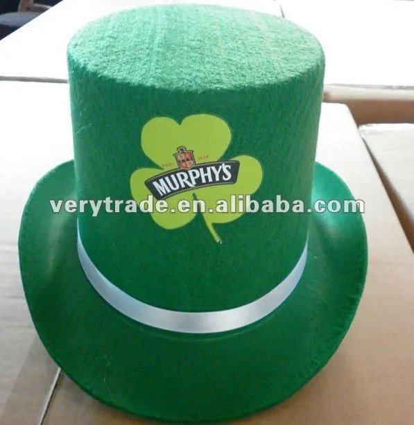 Clásico sombrero de copa tradicional sombrero de copa verde ...