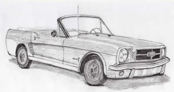 Autos clásicos dibujados a lapiz - Imagui