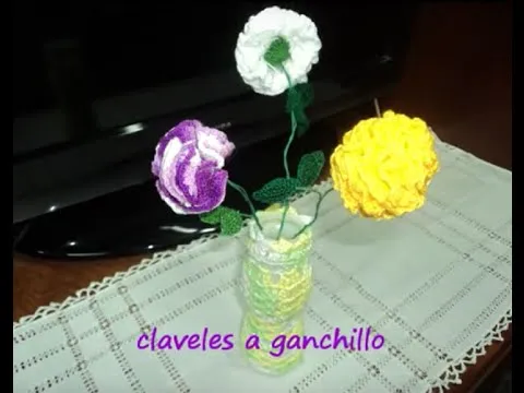 CLAVEL A GANCHILLO ((TUTORIAL)) - YouTube