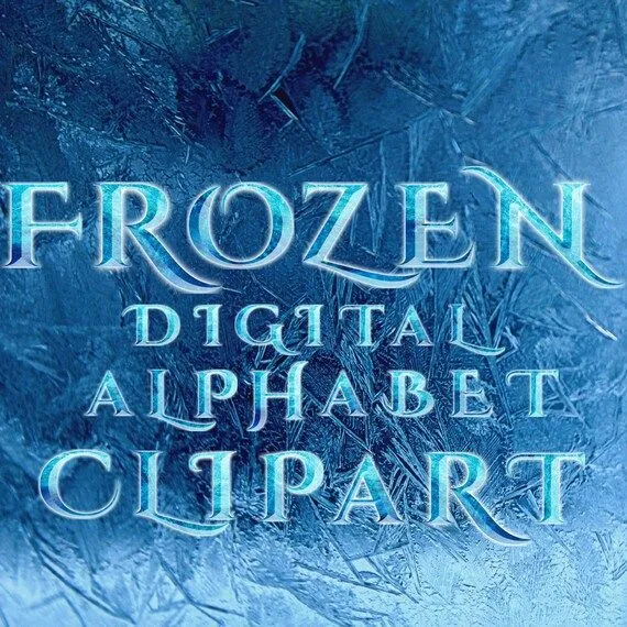 Clipart de alfabeto congelado congelados por EmilyArtClipart