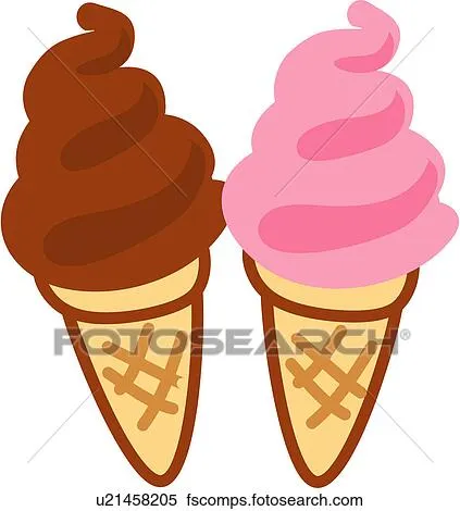 Clipart - alimento, cucurucho de helado, postre, chocolate, helado ...