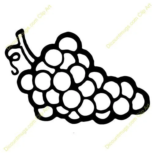 Clipart Grapes with stem | templates, stencils, silhouettes, free ...