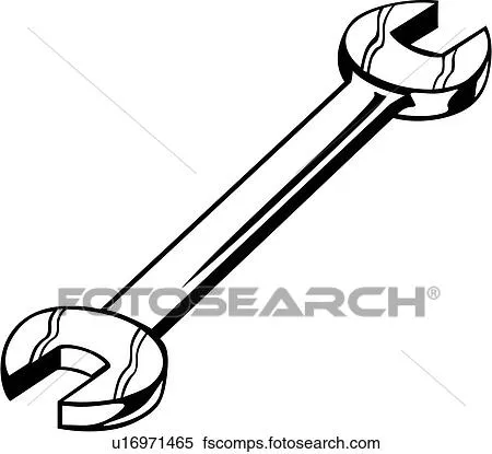Clipart - llave inglesa, extremo abierto, tool, u16971465 - Buscar ...