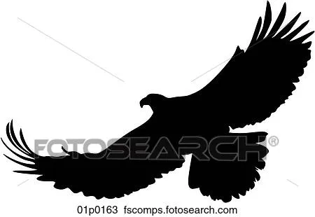 Clipart - silueta águila 01p0163 - Buscar Clip Art, Ilustraciones ...