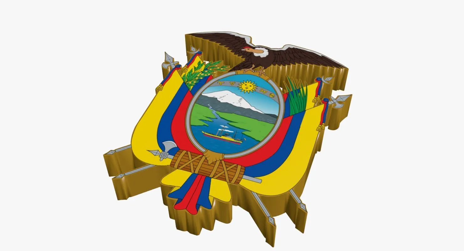 Coat Of Arms Of Ecuador en Blender 2.82 y otros formatos Modelo 3D $10 -  .unknown .stl .blend - Free3D