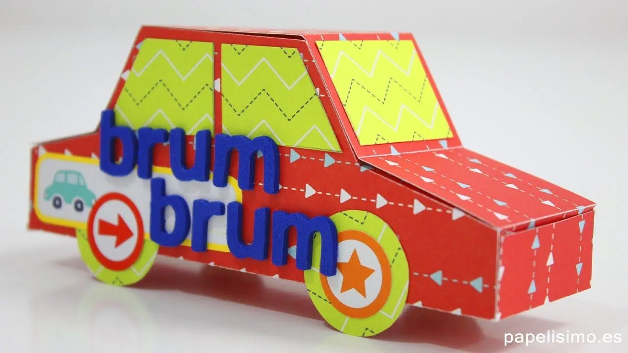 Cómo hacer coche de papel (con plantillas) - YouTube