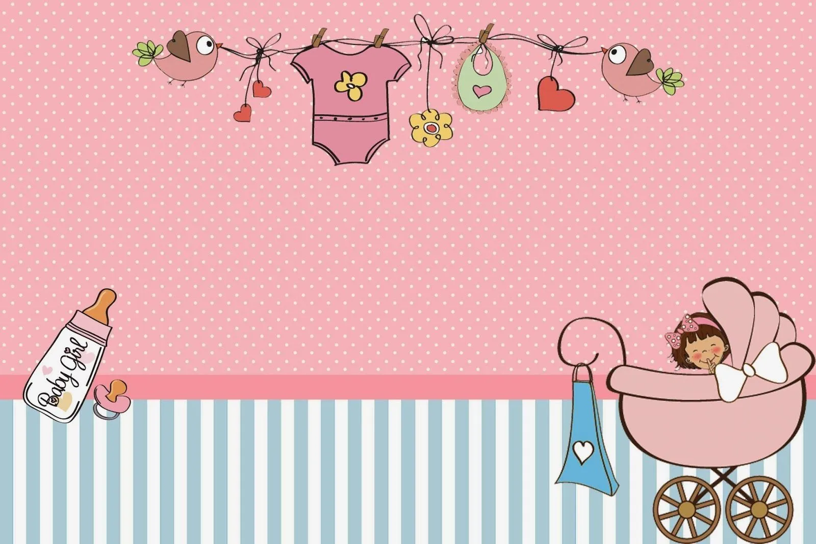 Cochecito Rosa de Bebé: Invitaciones para Imprimir Gratis. | P★L ... Cochecito Rosa de Bebé: Invitaciones para Imprimir Gratis. | P★L ...