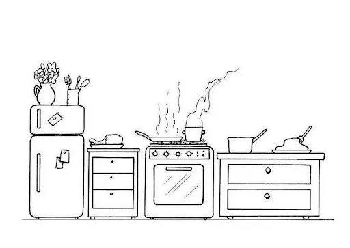 Dibujo de estufa para colorear - Imagui
