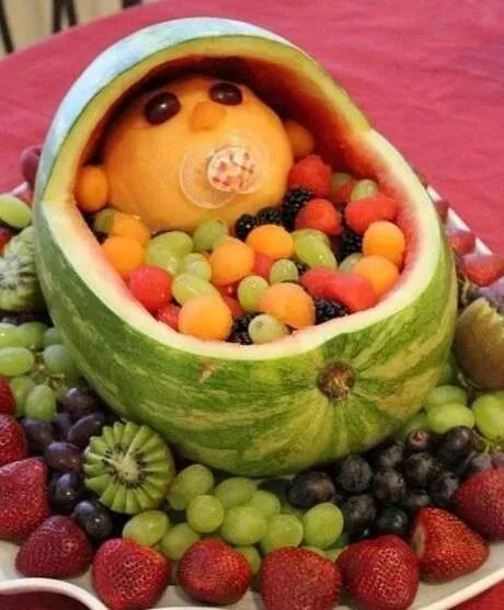 pasapalo para baby shower | decorados con frutas y verduras ...