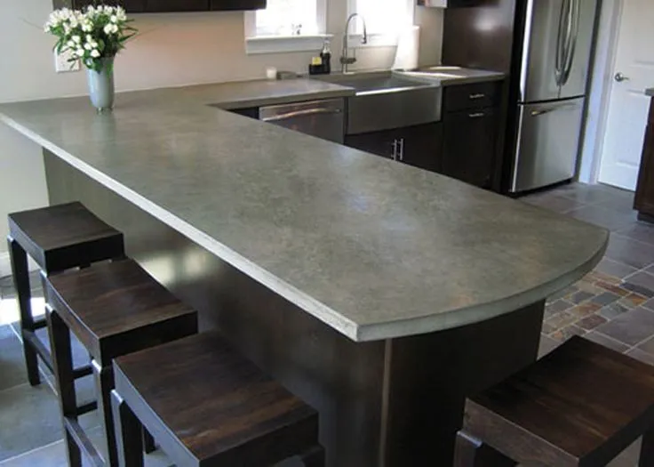 cocinas con barra de concreto oxidado - Buscar con Google | Barras ...