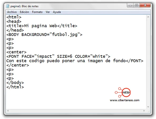 Código para insertar una imagen de fondo en HTML – Herramientas ...