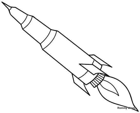 Dibujos para colorear de cohetes espaciales - Imagui