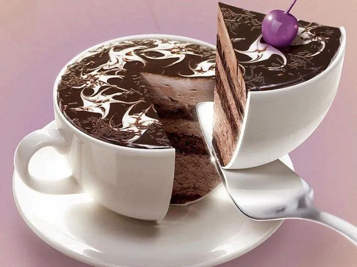 coffee cup fondant cake | Chocolate / Gold / Beige Cakes | Pinterest