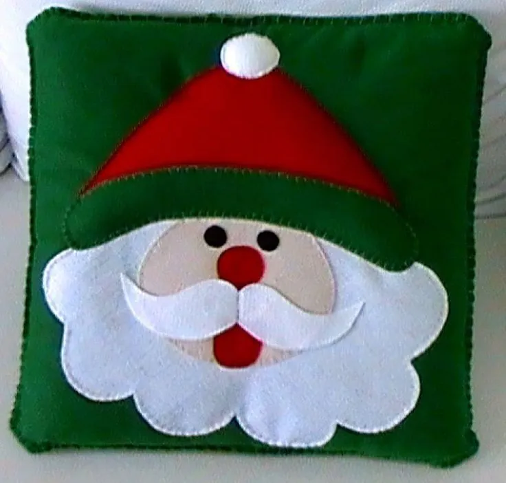 Cojín de Papa Noel, Navidad. | cojines de tela | Pinterest