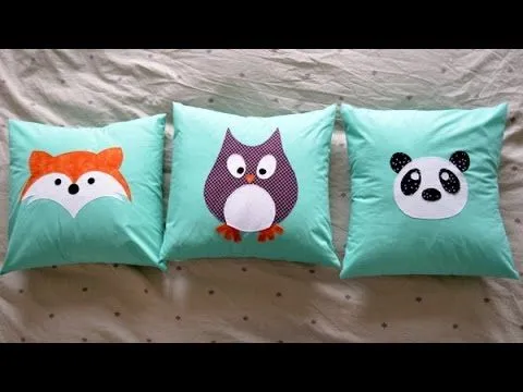 Cojines infantiles con aplicaciones - Applique pillows - YouTube