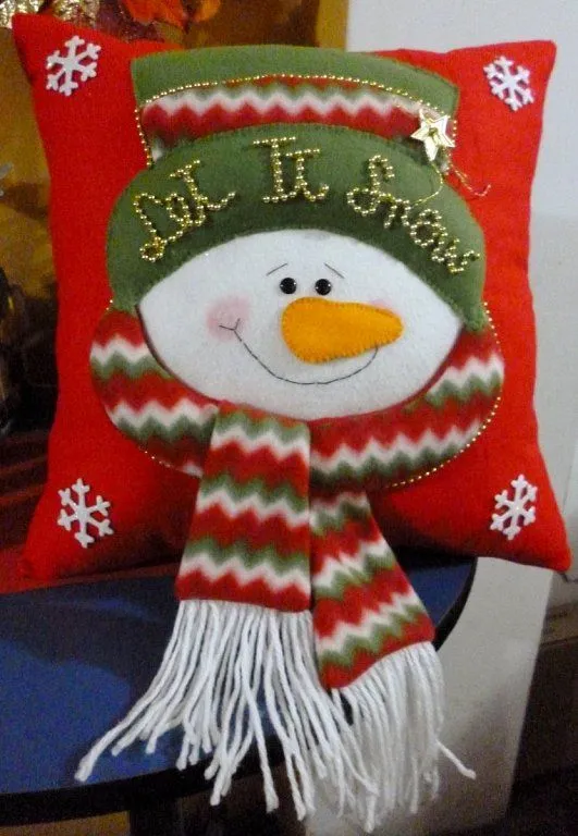 Cojines navideños en paño lenci - Imagui
