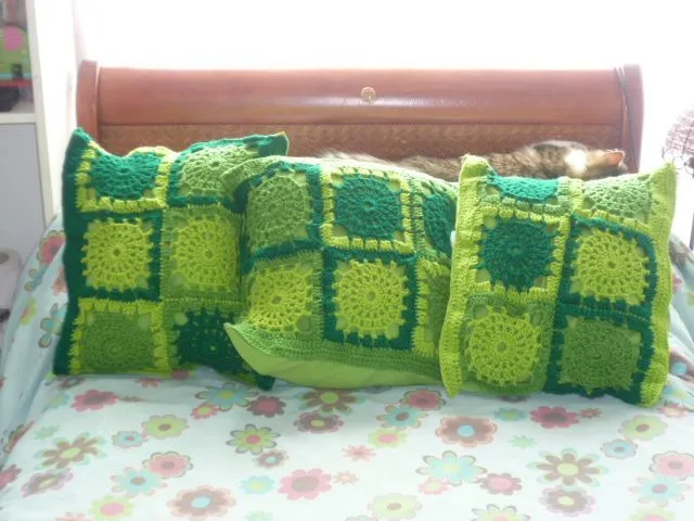 Cojin tejido crochet con hilo guajira | Hecho por MV | Pinterest